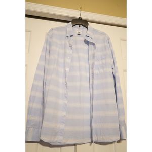 Mens M Old Navy Slim Fit Button Down Light Blue